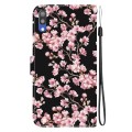 For Samsung Galaxy A10 / M10 Crystal Texture Colored Drawing Leather Phone Case(Plum Bossom)