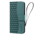 For iPhone 11 Business Diamond Buckle Leather Phone Case with Lanyard(Green)