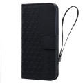 For iPhone 11 Pro Max Business Diamond Buckle Leather Phone Case with Lanyard(Black)