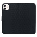 For iPhone 12 / 12 Pro Business Diamond Buckle Leather Phone Case with Lanyard(Black)