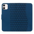 For iPhone 13 mini Business Diamond Buckle Leather Phone Case with Lanyard(Royal Blue)