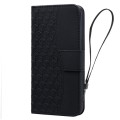 For iPhone 13 Pro Business Diamond Buckle Leather Phone Case with Lanyard(Black)