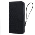 For iPhone 13 Pro Max Business Diamond Buckle Leather Phone Case with Lanyard(Black)