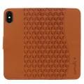 For iPhone X / XS Business Diamond Buckle Leather Phone Case with Lanyard(Brown)