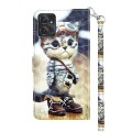 For Motorola Moto G Power 2023 3D Painted Leather Phone Case(Naughty Cat)