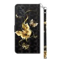 For Motorola Moto G Power 2023 3D Painted Leather Phone Case(Golden Swallow Butterfly)
