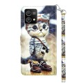 For Motorola Moto G Stylus 5G 2023 3D Painted Leather Phone Case(Naughty Cat)