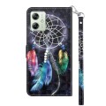 For Motorola Moto G54 3D Painted Leather Phone Case(Colorful Dreamcatcher)