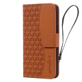 For Xiaomi Redmi Note 10  Pro Business Diamond Buckle Leather Phone Case with Lanyard(Brown)