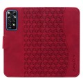 For Xiaomi Redmi Note 11  Pro 4G Business Diamond Buckle Leather Phone Case with Lanyard(Wine Red)