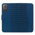 For Xiaomi Redmi Note 12S Business Diamond Buckle Leather Phone Case with Lanyard(Royal Blue)