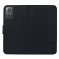 For Xiaomi Redmi Note 12S Business Diamond Buckle Leather Phone Case with Lanyard(Black)