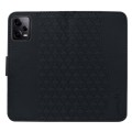 For Xiaomi Redmi Note 12 5G Global Business Diamond Buckle Leather Phone Case with Lanyard(Black)