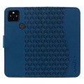 For Google Pixel 4a 5G Business Diamond Buckle Leather Phone Case with Lanyard(Royal Blue)