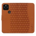 For Google Pixel 5 Business Diamond Buckle Leather Phone Case with Lanyard(Brown)