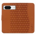 For Google Pixel 8 Business Diamond Buckle Leather Phone Case with Lanyard(Brown)