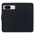 For Google Pixel 8 Business Diamond Buckle Leather Phone Case with Lanyard(Black)