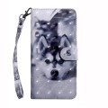 For Honor 90 3D Painted Leather Phone Case(Husky)