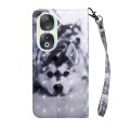 For Honor 90 3D Painted Leather Phone Case(Husky)