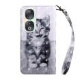 For Honor 90 3D Painted Leather Phone Case(Smile Cat)