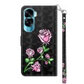 For Honor 90 Lite 3D Painted Leather Phone Case(Rose)