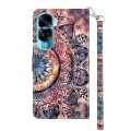 For Honor 90 Lite 3D Painted Leather Phone Case(Colorful Mandala)