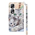 For Honor 90 Pro 3D Painted Leather Phone Case(Two Loving Cats)