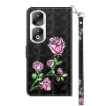For Honor 90 Pro 3D Painted Leather Phone Case(Rose)