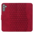 For Samsung Galaxy S23 FE 5G Diamond Buckle Leather Phone Case with Lanyard(Wine Red)