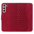 For Samsung Galaxy S22+ 5G Diamond Buckle Leather Phone Case with Lanyard(Wine Red)