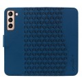 For Samsung Galaxy S21 5G Diamond Buckle Leather Phone Case with Lanyard(Royal Blue)