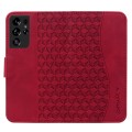 For Samsung Galaxy S21 Ultra 5G Diamond Buckle Leather Phone Case with Lanyard(Wine Red)