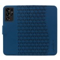 For Samsung Galaxy S21 Ultra 5G Diamond Buckle Leather Phone Case with Lanyard(Royal Blue)