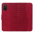 For Samsung Galaxy S20+ Diamond Buckle Leather Phone Case with Lanyard(Wine Red)