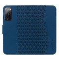 For Samsung Galaxy S20 FE 5G Diamond Buckle Leather Phone Case with Lanyard(Royal Blue)