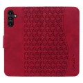 For Samsung Galaxy A13 Diamond Buckle Leather Phone Case with Lanyard(Wine Red)