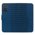 For Samsung Galaxy A51 4G Diamond Buckle Leather Phone Case with Lanyard(Royal Blue)