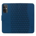 For Samsung Galaxy A71 4G Diamond Buckle Leather Phone Case with Lanyard(Royal Blue)
