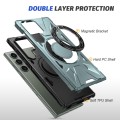 For Samsung Galaxy S23 5G MagSafe Magnetic Shockproof Phone Case with Ring Holder(Green)