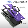 For Samsung Galaxy S23+ 5G MagSafe Magnetic Shockproof Phone Case with Ring Holder(Purple)