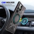 For Samsung Galaxy S23 Ultra 5G MagSafe Magnetic Shockproof Phone Case with Ring Holder(Dark Grey)