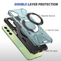 For Samsung Galaxy A14 4G/5G MagSafe Magnetic Shockproof Phone Case with Ring Holder(Green)