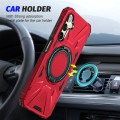 For Samsung Galaxy A24 4G/A25 5G MagSafe Magnetic Shockproof Phone Case with Ring Holder(Red)