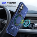 For Samsung Galaxy A15 MagSafe Magnetic Shockproof Phone Case with Ring Holder(Navy Blue)