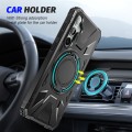 For Samsung Galaxy A15 MagSafe Magnetic Shockproof Phone Case with Ring Holder(Black)