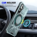 For Samsung Galaxy A15 MagSafe Magnetic Shockproof Phone Case with Ring Holder(Green)