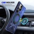 For Samsung Galaxy S24 Ultra 5G MagSafe Magnetic Shockproof Phone Case with Ring Holder(Navy Blue)