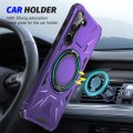 For Samsung Galaxy S24 5G MagSafe Magnetic Shockproof Phone Case with Ring Holder(Purple)