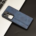 For vivo S18 5G / V23 5G Cow Pattern Sewing Back Cover Phone Case(Blue)