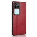 For vivo S18 Pro 5G / V30 Pro 5G Cow Pattern Sewing Back Cover Phone Case(Red)